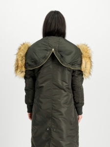 ALPHA INDUSTRIES 198013 413 L FISHTAIL Z JAKNA  BLACK OLIVE