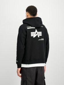 ALPHA INDUSTRIES 258342 03 LABEL DUKS ZIP BACK PRINT BLACK