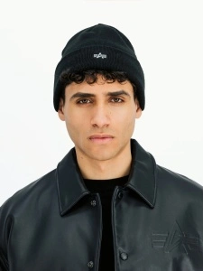ALPHA INDUSTRIES MATAL LOGO KAPA BLACK