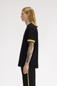 FRED PERRY M2396 90A CUFT MAJICA BLACKC