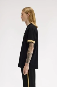 FRED PERRY M2396 90A CUFT MAJICA BLACKC