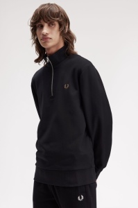 FRED PERRY M3574 S77 HALF ZIP DUKS BLKSS