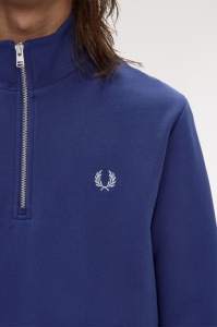 FRED PERRY M3574 48A HALF ZIP DUKS FNAVY