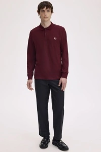FRED PERRY M6006 597 LONG MAJICA OXBLOOD