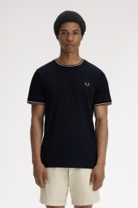 FRED PERRY TWIN MAJICA BLKEDC