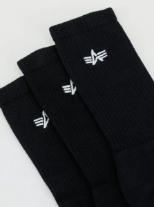 ALPHA INDUSTRIES ČARAPE 3PACK BLK