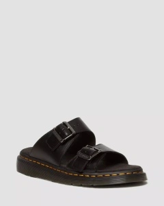 DR. MARTENS JOSEF SLIDE PAPUČE BLACK
