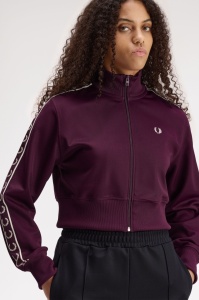 FRED PERRY J3120 37C CROPPED JAKNA PLUM