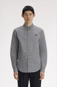 FRED PERRY GINGHAM KOSULJA BLK