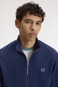 FRED PERRY M3574 86A HALF ZIP DUKS BLUESW