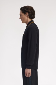 FRED PERRY M3636 S77 LONG MAJICA BLACKSS