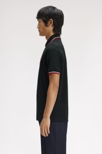 FRED PERRY M12 186 POLO MAJICA BLKWBR