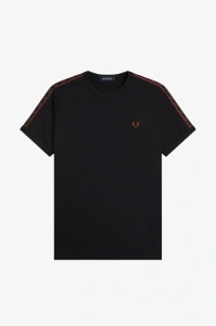 FRED PERRY M4613 50C RINGER MAJICA BLACK