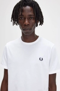 FRED PERRY M3519 100 RINGER MAJICA WHITE