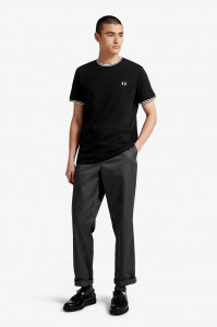 FRED PERRY M1588 102 TWIN MAJICA BLK