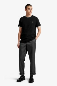 FRED PERRY M1588 102 TWIN MAJICA BLK
