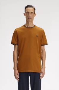 FRED PERRY TWIN MAJICA DCARAMEL