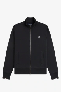 FRED PERRY J3340 102 ZIPTHROUGH DUKS BLACK