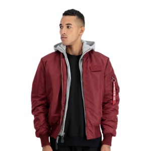 ALPHA INDUSTRIES 183110 184 MA1 DTEC JAKNA BURGUNDY