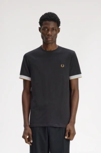 FRED PERRY CUFT MAJICA BLACK