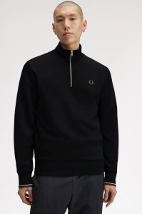 FRED PERRY HALF ZIP DUKS BLKELG