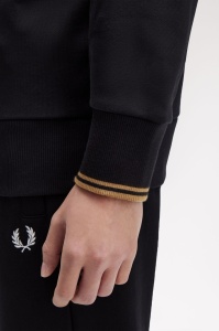 FRED PERRY M3574 S77 HALF ZIP DUKS BLKSS