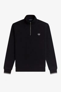 FRED PERRY M3574 HALF ZIP DUKS BLK