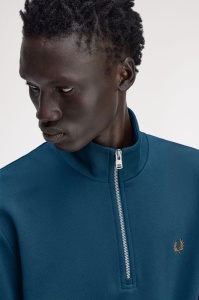 FRED PERRY M3574 Z48 HALF ZIP DUKS FNAVY