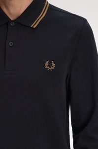FRED PERRY M3636 S77 LONG MAJICA BLACKSS