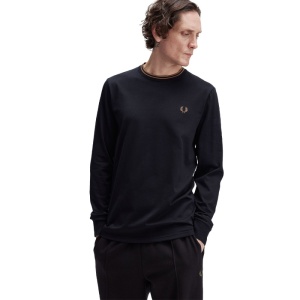 FRED PERRY M9602 184 LONG TWIN MAJICA BLK