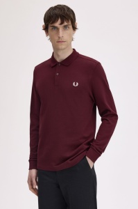 FRED PERRY M6006 597 LONG MAJICA OXBLOOD