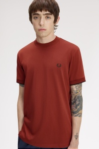 FRED PERRY M3438 28C MESH MAJICA BRANDY