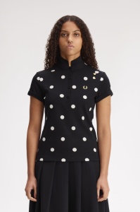 FRED PERRY POLKA DOT MAJICA BLACK