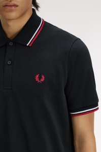 FRED PERRY M12 186 POLO MAJICA BLKWBR