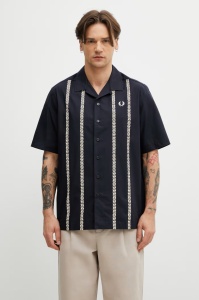 FRED PERRY PRINT KOŠULJA NAVY