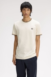 FRED PERRY TWIN MAJICA ECRUDCB