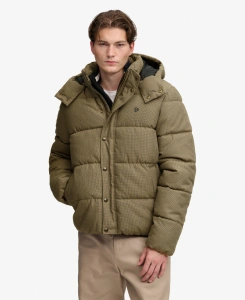 SUPERDRY HOODED CHECK MUŠKA JAKNA BROWN