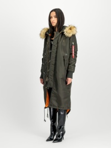 ALPHA INDUSTRIES 198013 413 L FISHTAIL Z JAKNA  BLACK OLIVE