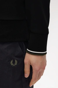 FRED PERRY M3574 W54 HALF ZIP DUKS BLKELG