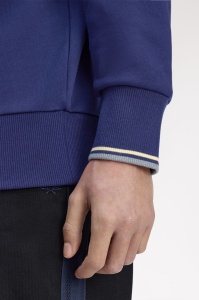FRED PERRY M3574 48A HALF ZIP DUKS FNAVY