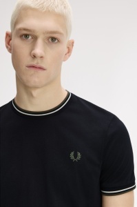 FRED PERRY M1588 W54 TWIN MAJICA BLKELWG