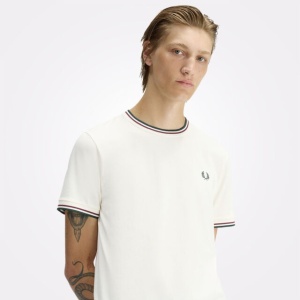 FRED PERRY M1588 84A TWIN MAJICA ECRUOG