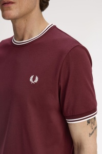 FRED PERRY M1588 64A TWIN MAJICA OXBLOODE