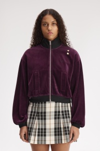 FRED PERRYVELOUR ŽENSKA JAKNA PLUM