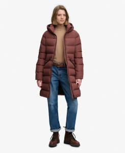 SUPERDRY CITY MID PADDED ŽENSKA JAKNA MARRON BROWN