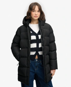 SUPERDRY HOODED PUFFER MID ŽENSKA JAKNA BLACK