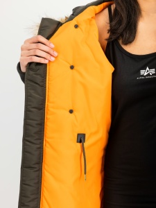 ALPHA INDUSTRIES 198013 413 L FISHTAIL Z JAKNA  BLACK OLIVE
