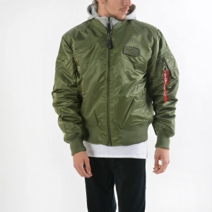 ALPHA INDUSTRIES  MA1 DTEC JAKNA SGREEN