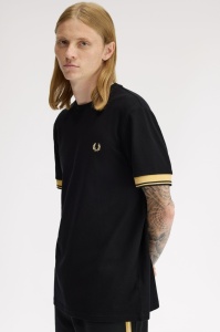 FRED PERRY M2396 90A CUFT MAJICA BLACKC