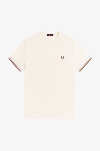 FRED PERRY CUFT MAJICA ECRU